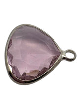 Pink triangle crystal charm, SKU#M2168-30
