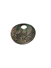 Carved round mother of pearl, SKU#M3657