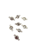 4mm,sterling silver, 3A, Cubic Zicronia Bezel Connector 
SKU#5005780M4