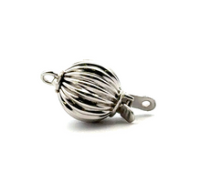 White gold bead clasp,11mm,A011C-W
