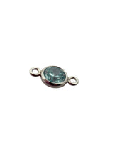 3mm, sterling silver , 3A, Cubic Zicronia Bezel Connector 
SKU#5030CM3