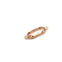 Pink Oval charm, SKU#M2167pink