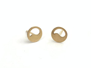 14kGF Yin and Yang Studs Sku#708-4