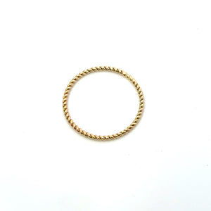 14KGF twisted (Size8) Stacking ring, SKU#405R8T
