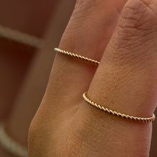 14KGF twisted (Size8) Stacking ring, SKU#405R8T