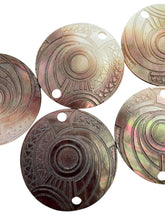 Round mother of pearl, carved, SKU#M2999