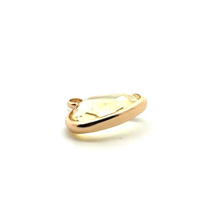 Light yellow triangle shape crystal charm, SKU#M2168Lyellow