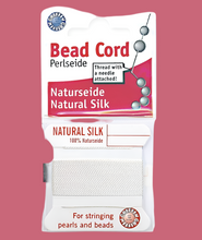 Silk white bead cord, size 2, SKU#BCSWH02G