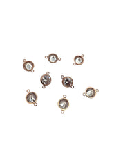 6mm Rose Gold Filled, 3A, Cubic Zicronia Bezel Connector 
SKU#4005781M4
