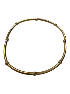 14KGF 6.75” stretchy tube beaded bracelet, SKU#4014838675L