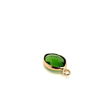 Green tiny teardrop crystal charm, SKU#M2156Green