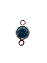 4mm,sterling silver, 3A, Cubic Zicronia Bezel Connector 
SKU#5005780M9