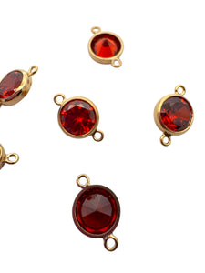 3mm, Gold filled , 3A, Cubic Zicronia Bezel Connector 
SKU#4030CM1