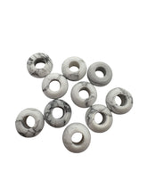 Natural Stone White Turquoise, Donut Jade Beads, Sku#BG75