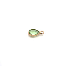 Green tear drop shape crystal charm, SKU#M2140green