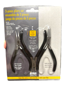 3 Piece Plier Set, Chain Nose Plier, Round Nose Plier, Tungsten Carbide Side Cutter, PL650-SET