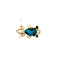 Blue and purple fish charm