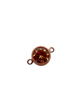 6mm, Rose Gold Filled, 3A, Cubic Zicronia Bezel Connector 
SKU#4805781M11