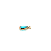 Blue tiny tear drop charm, SKU#M2140blue