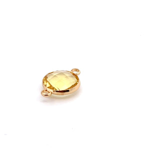 Yellow triangle shape crystal charm,SKU#M2148yellow