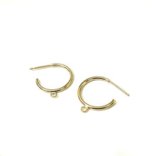 Hoop post earrings w/Ring, SKU#401134