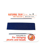 Dark Blue Bead Cord - Perlseide