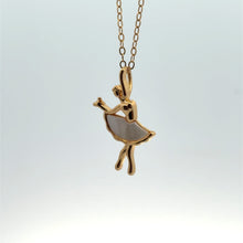 Ballerina Pendant, Pearl, Gold Plated, M4411