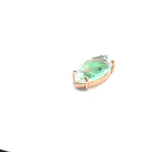 Green eye shape crystal charm, SKU#M2138green