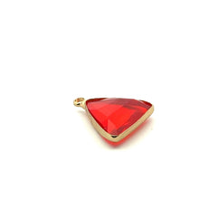 Red triangle shape crystal charm,SKU#M2151red