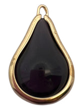 Dark purple round tear drop shape charm, SKU#M2164Dpurple