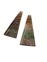 Triangle shape carved mother of pearl, SKU#M2227