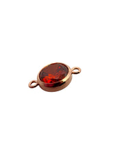 6mm, Rose Gold Filled, 3A, Cubic Zicronia Bezel Connector 
SKU#4805781M7