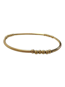 14KGF 6.75” stretchy tube bead bracelet, SKU#4014833675L