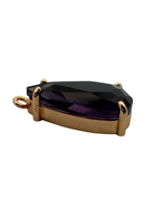Dark purple tear drop crystal charm, SKU#M2152purple