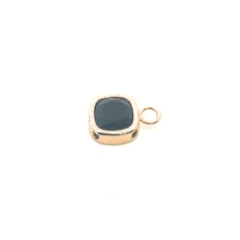 Square shape crystal charm, gold plated, SKU#M2164