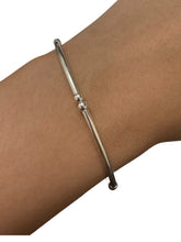 Sterling silver 6.75” stretchy tube bead bracelet, SKU#5014835675L
