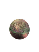 Round mother of pearl, carved flower, SKU#M4046