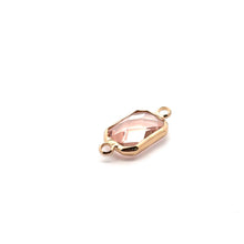 Light pink rectangle shape crystal charm,SKU#M2147lightpink