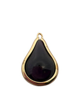 Dark purple round tear drop shape charm, SKU#M2164Dpurple