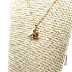 Sailboat Charm, Gold Plated