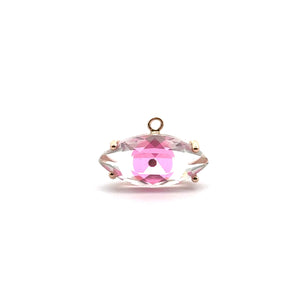 Pink eye shape crystal charm, SKU#M2138green