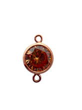 6mm, Rose Gold Filled, 3A, Cubic Zicronia Bezel Connector 
SKU#4805781M11