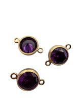 3mm, Gold filled , 3A, Cubic Zicronia Bezel Connector 
SKU#4030CM2