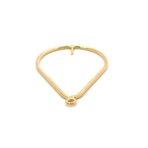 14KGF tear drop W/ peg, SKU#4003506P