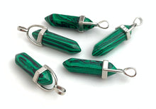 Silver Plated Malachite Pendant Sku#M1423