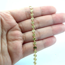 4mm Round Bar Starburst Disc Chain, 14k Gold Filled, Per Foot, SM957SB
