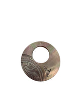 Round mother of pearl, carved, SKU#M2344