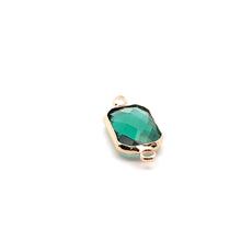 Emerald green rectangle shape crystal charm,SKU#M2147emeraldgreen