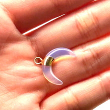 Opalite half moon charm