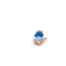 Blue eye shape crystal charm, SKU#M2138blue